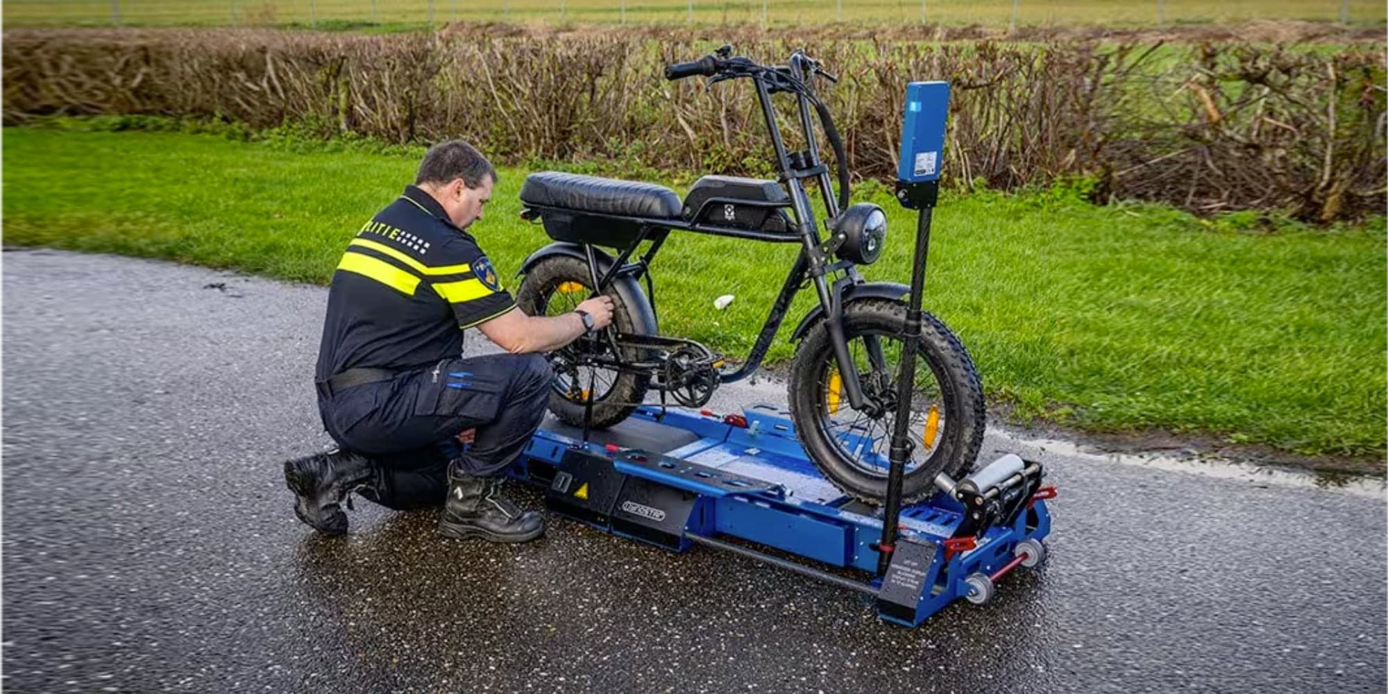 Dutch police have a new trick to measure and catch hot-rod e-bikes